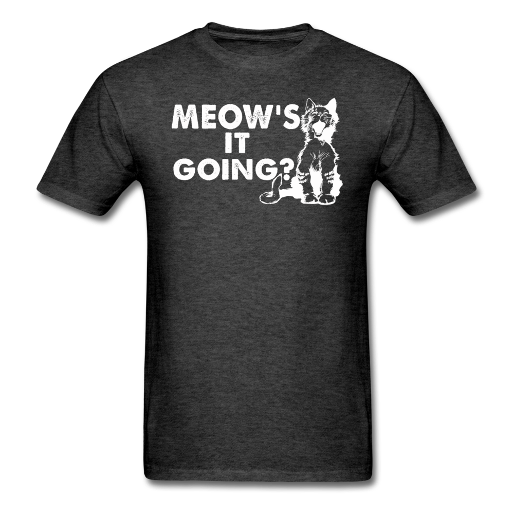 Meow's It Going - White - Unisex Classic T-Shirt - heather black