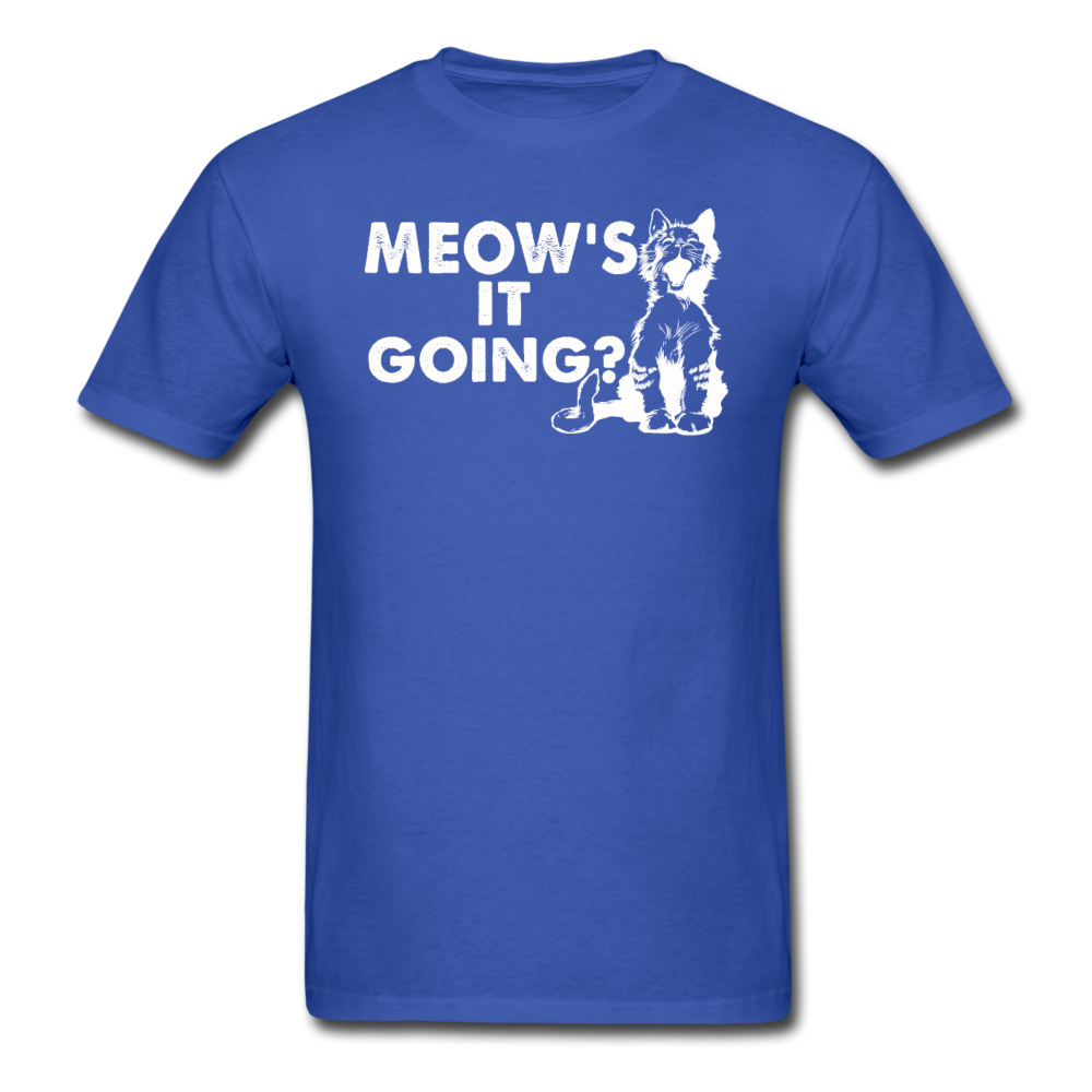 Meow's It Going - White - Unisex Classic T-Shirt - royal blue