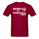Meow's It Going - White - Unisex Classic T-Shirt - dark red