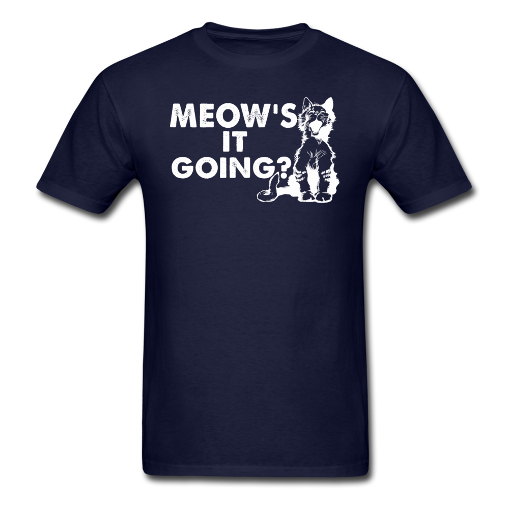 Meow's It Going - White - Unisex Classic T-Shirt - navy