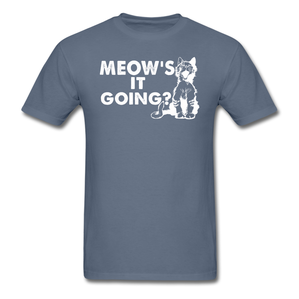 Meow's It Going - White - Unisex Classic T-Shirt - denim