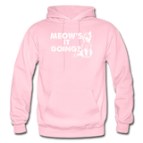 Meow's It Going - White - Gildan Heavy Blend Adult Hoodie - light pink