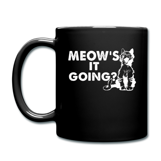 Meow's It Going - White - Full Color Mug - black