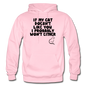 If My Cat Doesn't Like You - Black - Gildan Heavy Blend Adult Hoodie - light pink