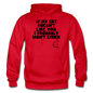 If My Cat Doesn't Like You - Black - Gildan Heavy Blend Adult Hoodie - red