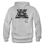 If My Cat Doesn't Like You - Black - Gildan Heavy Blend Adult Hoodie - heather gray