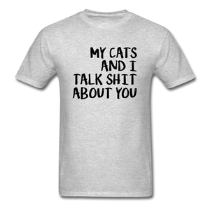 My Cats And I Talk - Black - Unisex Classic T-Shirt - heather gray