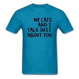 My Cats And I Talk - Black - Unisex Classic T-Shirt - turquoise
