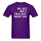 My Cats And I Talk - White - Unisex Classic T-Shirt - purple
