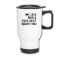 My Cats And I Talk - Black - Travel Mug - white