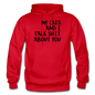 My Cats And I Talk - Black - Gildan Heavy Blend Adult Hoodie - red