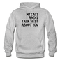 My Cats And I Talk - Black - Gildan Heavy Blend Adult Hoodie - heather gray