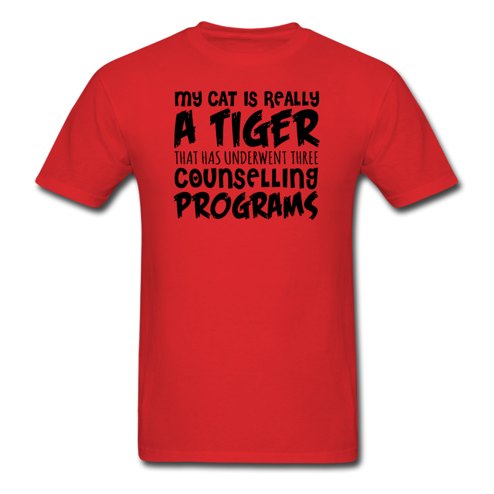 My Cat Is Really A Tiger - Black - Unisex Classic T-Shirt - red