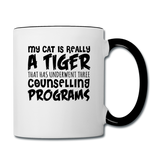 My Cat Is Really A Tiger - Black - Contrast Coffee Mug - white/black