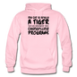 My Cat Is Really A Tiger - Black - Gildan Heavy Blend Adult Hoodie - light pink