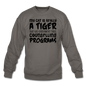 My Cat Is Really A Tiger - Black - Crewneck Sweatshirt - asphalt gray