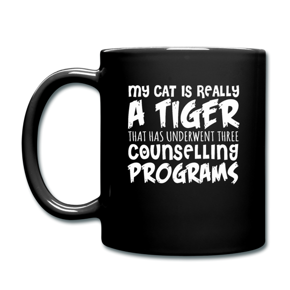 My Cat Is Really A Tiger - White - Full Color Mug - black