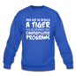 My Cat Is Really A Tiger - White - Crewneck Sweatshirt - royal blue