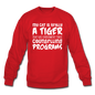 My Cat Is Really A Tiger - White - Crewneck Sweatshirt - red