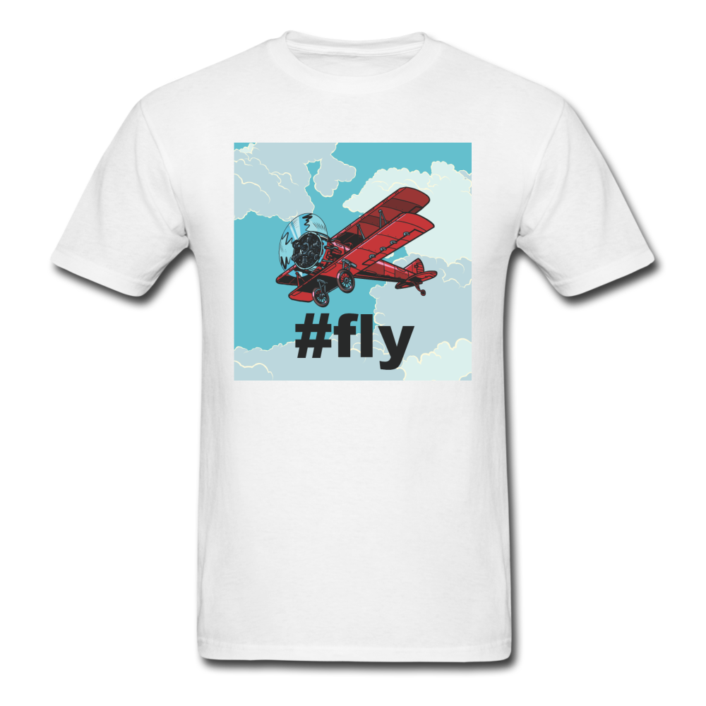 #fly - Red Biplane - Unisex Classic T-Shirt - white