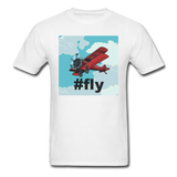 #fly - Red Biplane - Unisex Classic T-Shirt - white