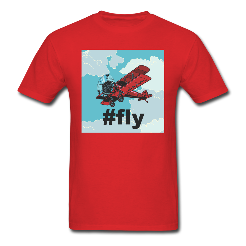 #fly - Red Biplane - Unisex Classic T-Shirt - red