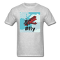 #fly - Red Biplane - Unisex Classic T-Shirt - heather gray