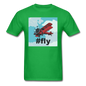 #fly - Red Biplane - Unisex Classic T-Shirt - bright green