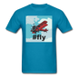 #fly - Red Biplane - Unisex Classic T-Shirt - turquoise