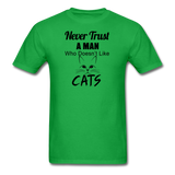 Never Trust A Man - Black - Unisex Classic T-Shirt - bright green