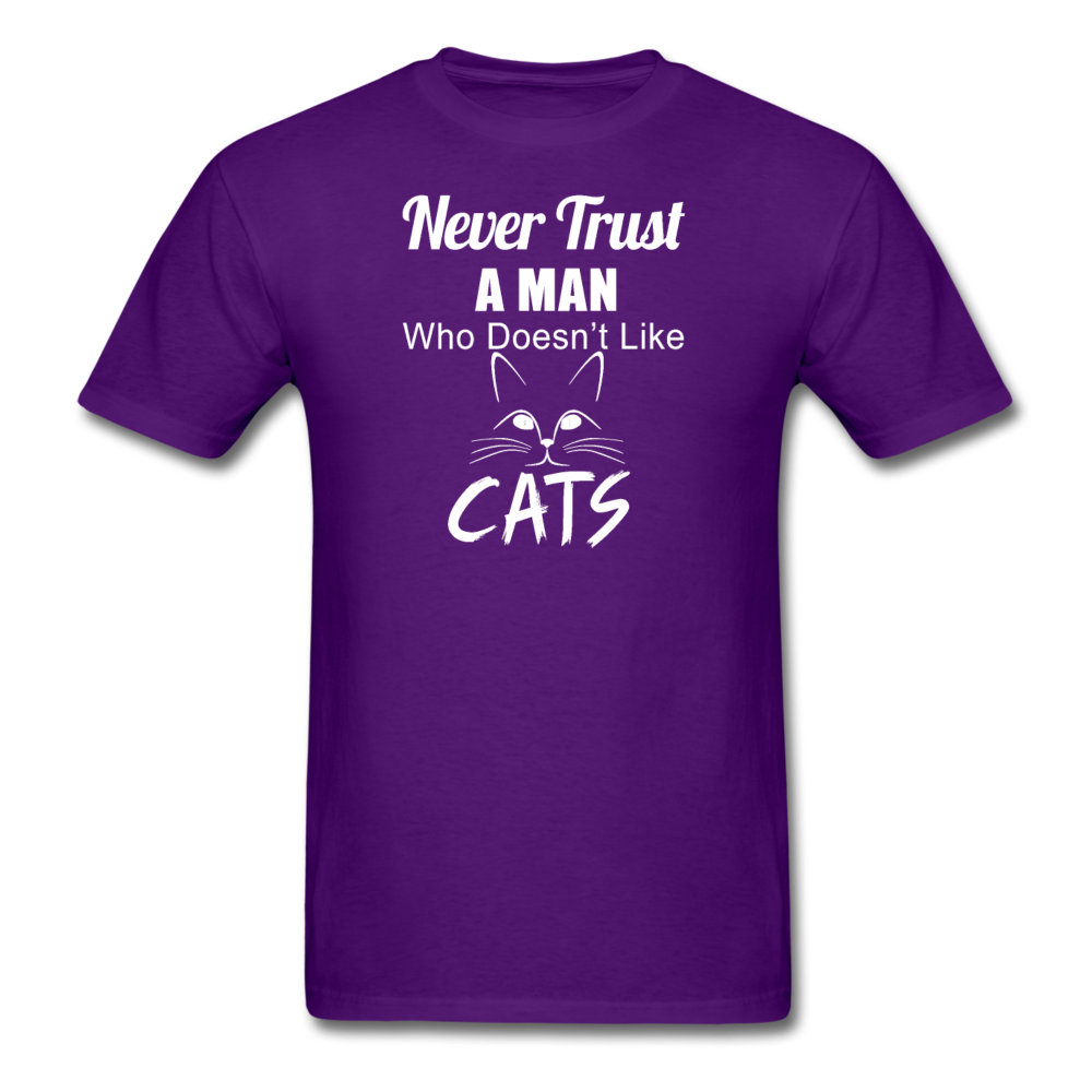 Never Trust A Man - White - Unisex Classic T-Shirt - purple