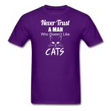 Never Trust A Man - White - Unisex Classic T-Shirt - purple