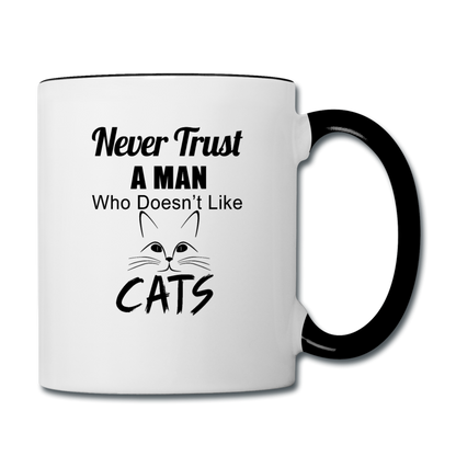 Never Trust A Man - Black - Contrast Coffee Mug - white/black