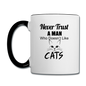 Never Trust A Man - Black - Contrast Coffee Mug - white/black