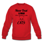 Never Trust A Man - Black - Crewneck Sweatshirt - red