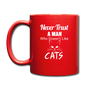 Never Trust A Man - White - Full Color Mug - red