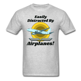 Easily Distracted - Airplanes - Jet - Unisex Classic T-Shirt - heather gray