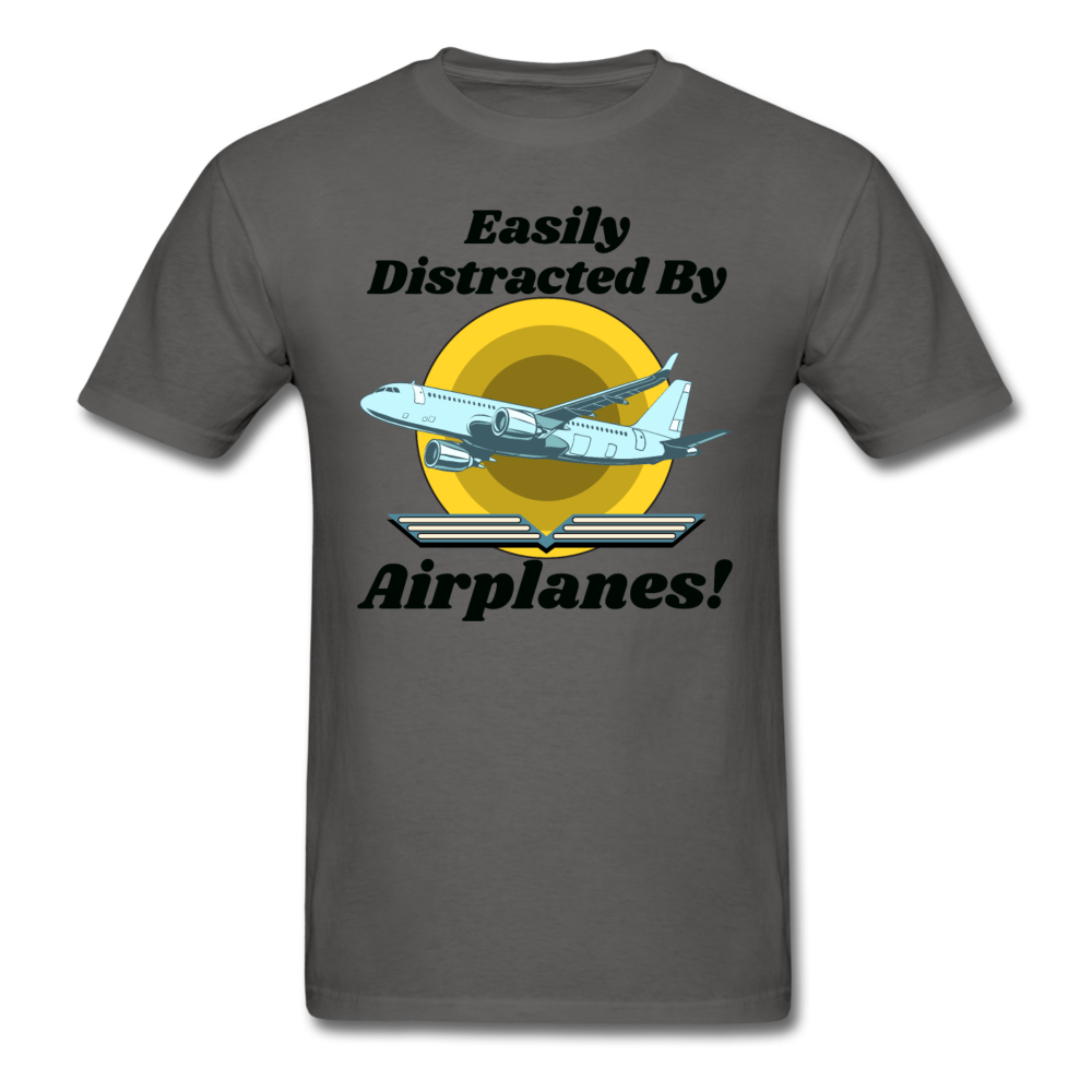 Easily Distracted - Airplanes - Jet - Unisex Classic T-Shirt - charcoal