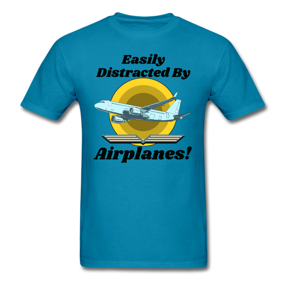 Easily Distracted - Airplanes - Jet - Unisex Classic T-Shirt - turquoise