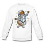 Astronaut Cat - Crewneck Sweatshirt - white