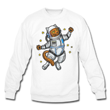 Astronaut Cat - Crewneck Sweatshirt - white