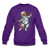 Astronaut Cat - Crewneck Sweatshirt - purple