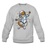 Astronaut Cat - Crewneck Sweatshirt - heather gray