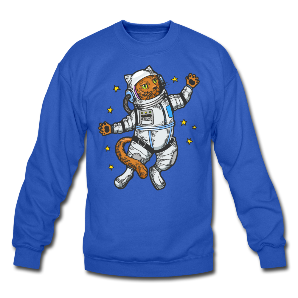 Astronaut Cat - Crewneck Sweatshirt - royal blue