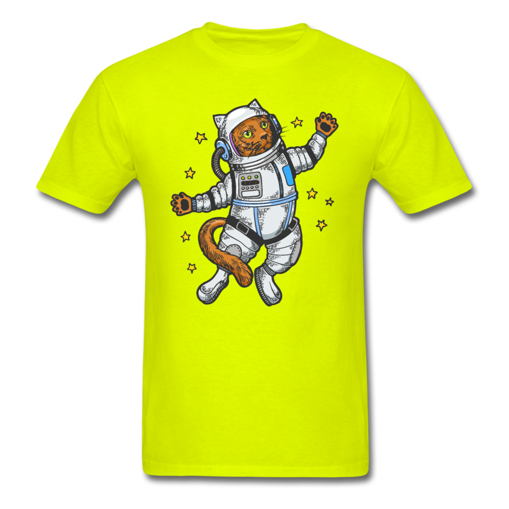 Astronaut Cat - Unisex Classic T-Shirt - safety green