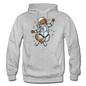 Astronaut Cat - Gildan Heavy Blend Adult Hoodie - heather gray