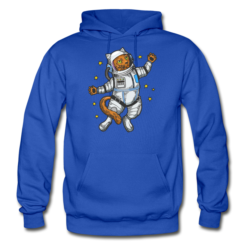 Astronaut Cat - Gildan Heavy Blend Adult Hoodie - royal blue