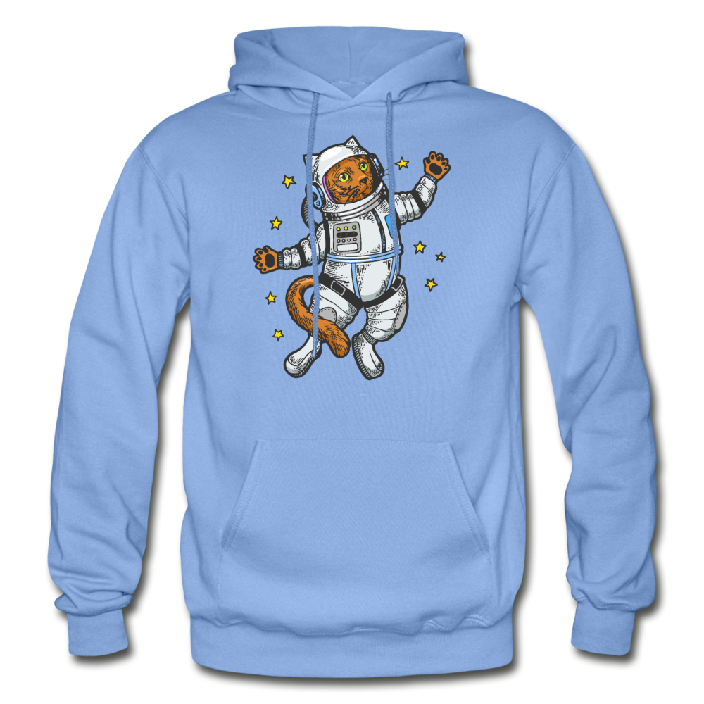 Astronaut Cat - Gildan Heavy Blend Adult Hoodie - carolina blue