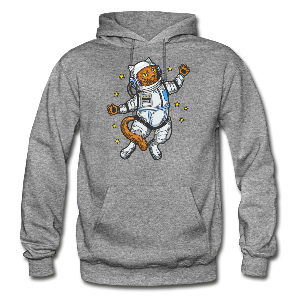 Astronaut Cat - Gildan Heavy Blend Adult Hoodie - graphite heather