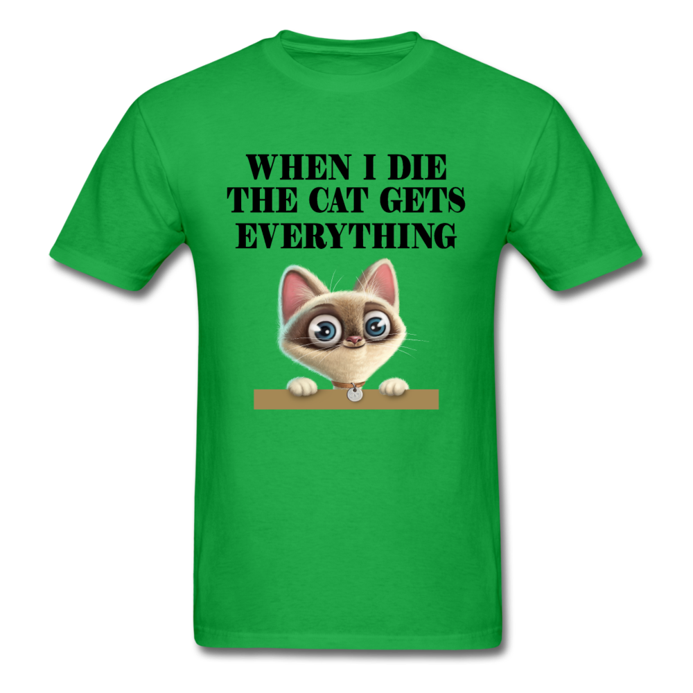 When I Die, Cat Gets Everything - Unisex Classic T-Shirt - bright green